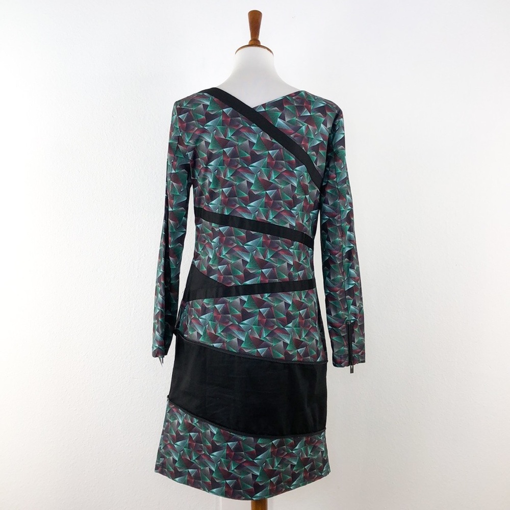 Skunkfunk Black Prism Abstract Pattern Dress - image 6